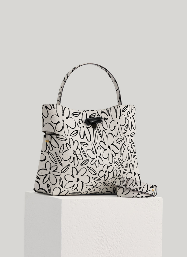 Gaia Tote Bag - Black Garden